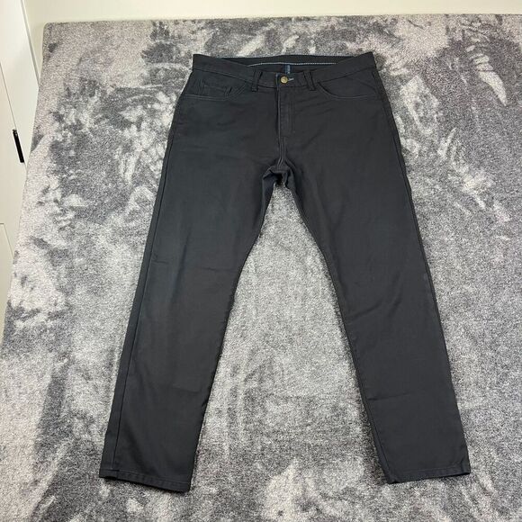 Blue Delta Custom Black Jeans USA Men's 35X27.5 Stretch Straight PF10 *Read - Picture 1 of 12